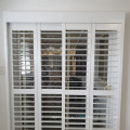 safety and good quality White window shutter door louvers plantation timber shutters